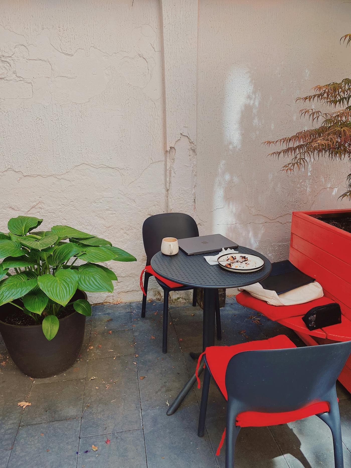 Terrasse aménagée avec mobilier extérieur
